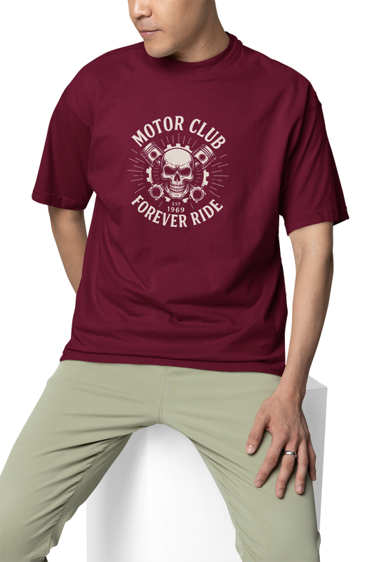 Motor Club Forever Ride Unisex Oversized T-Shirt