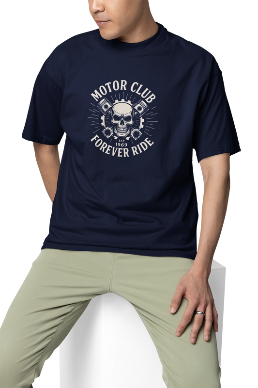 Motor Club Forever Ride Unisex Oversized T-Shirt