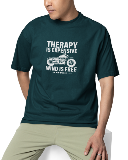 Therapy Is Expensive Wind Is Free Unisex Oversized T-Shirt