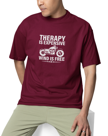 Therapy Is Expensive Wind Is Free Unisex Oversized T-Shirt