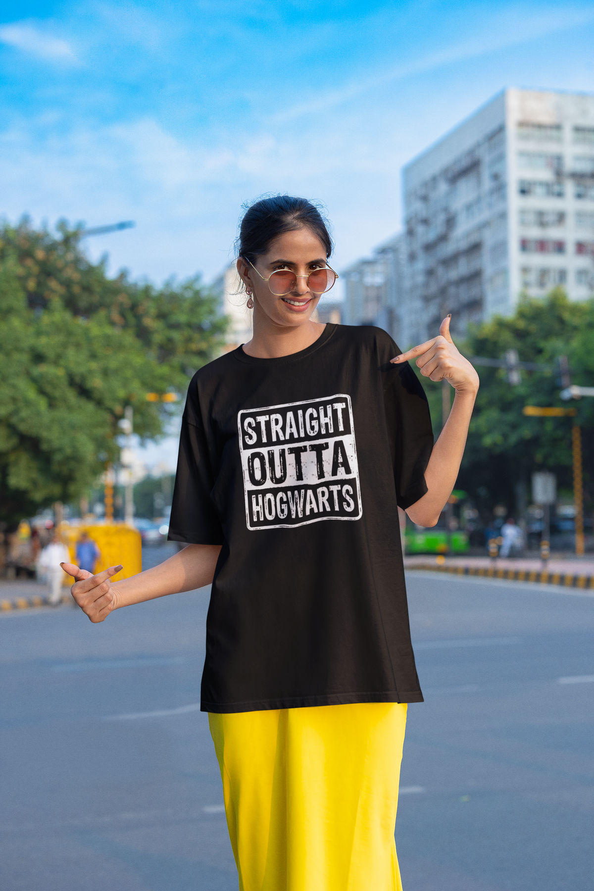 Straight Outta Hogwarts Unisex Oversized T-Shirt