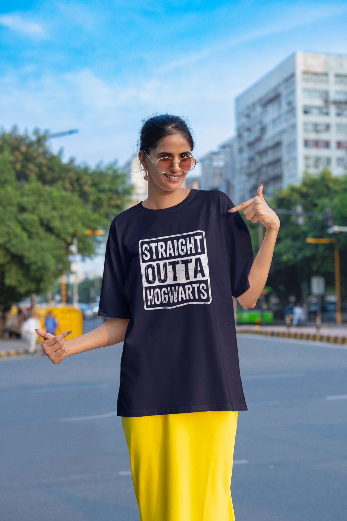 Straight Outta Hogwarts Unisex Oversized T-Shirt