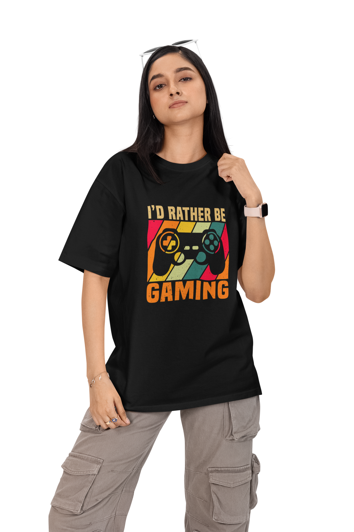 I'd Rather be Gaming Unisex Oversized T-Shirt