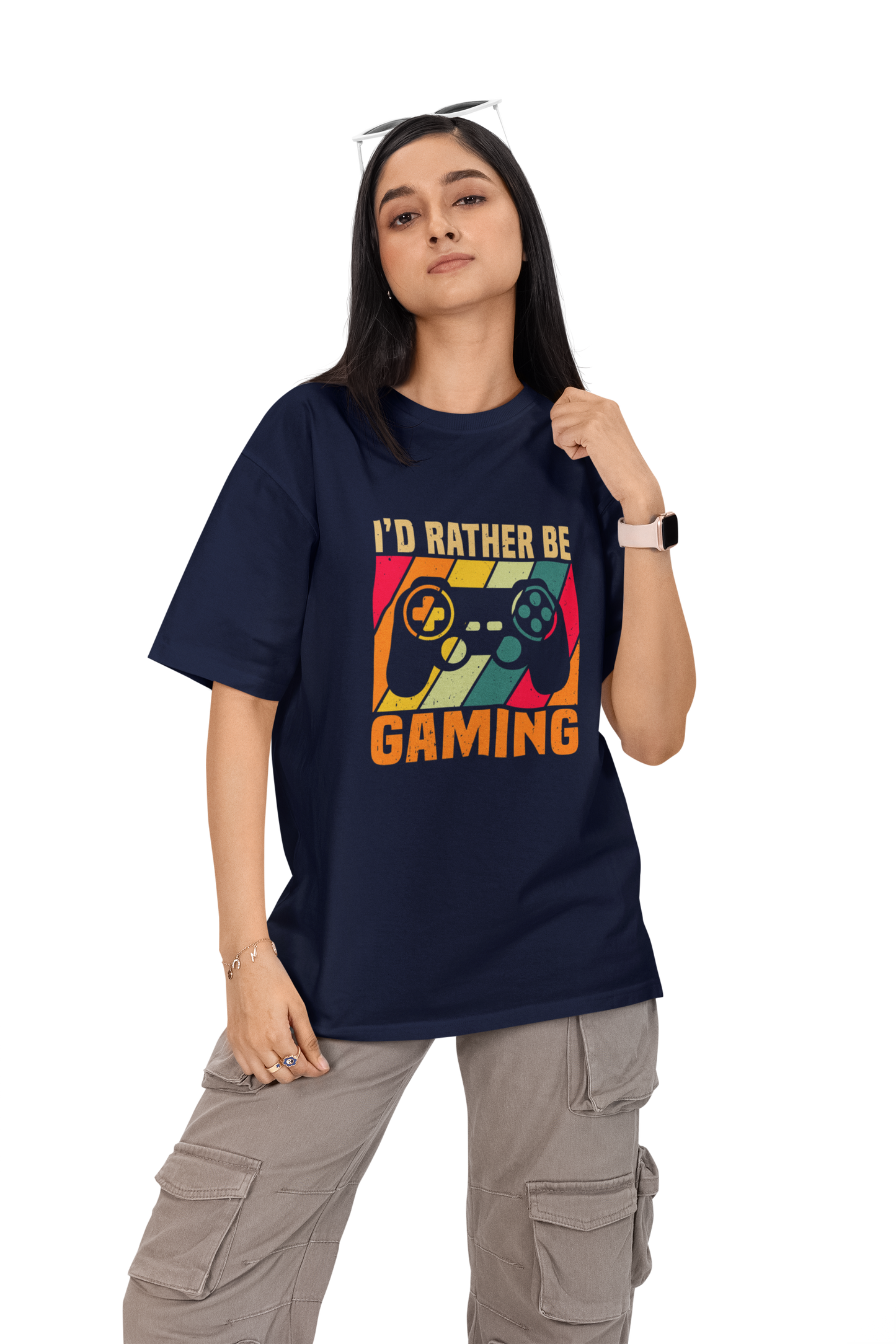 I'd Rather be Gaming Unisex Oversized T-Shirt