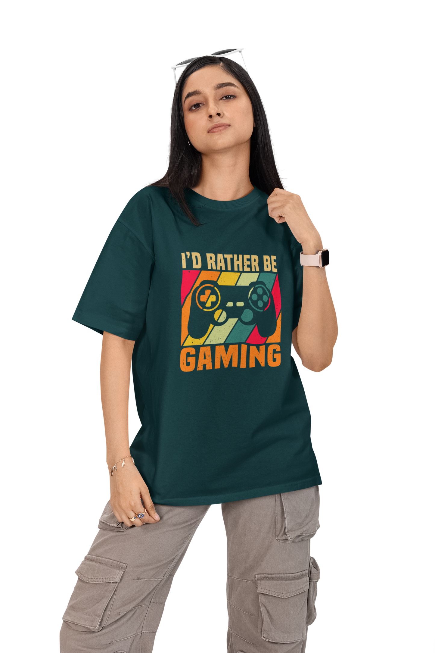 I'd Rather be Gaming Unisex Oversized T-Shirt