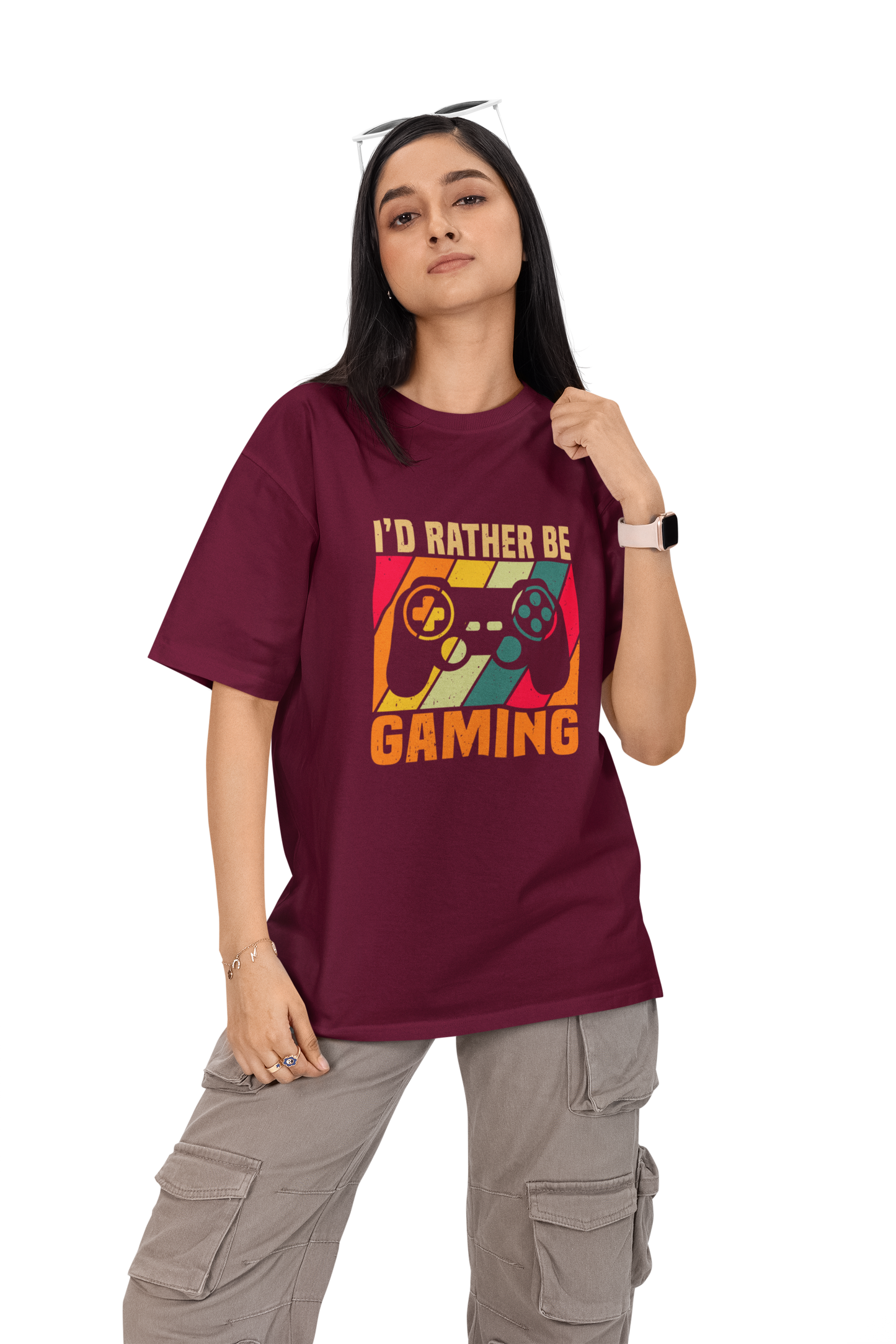 I'd Rather be Gaming Unisex Oversized T-Shirt