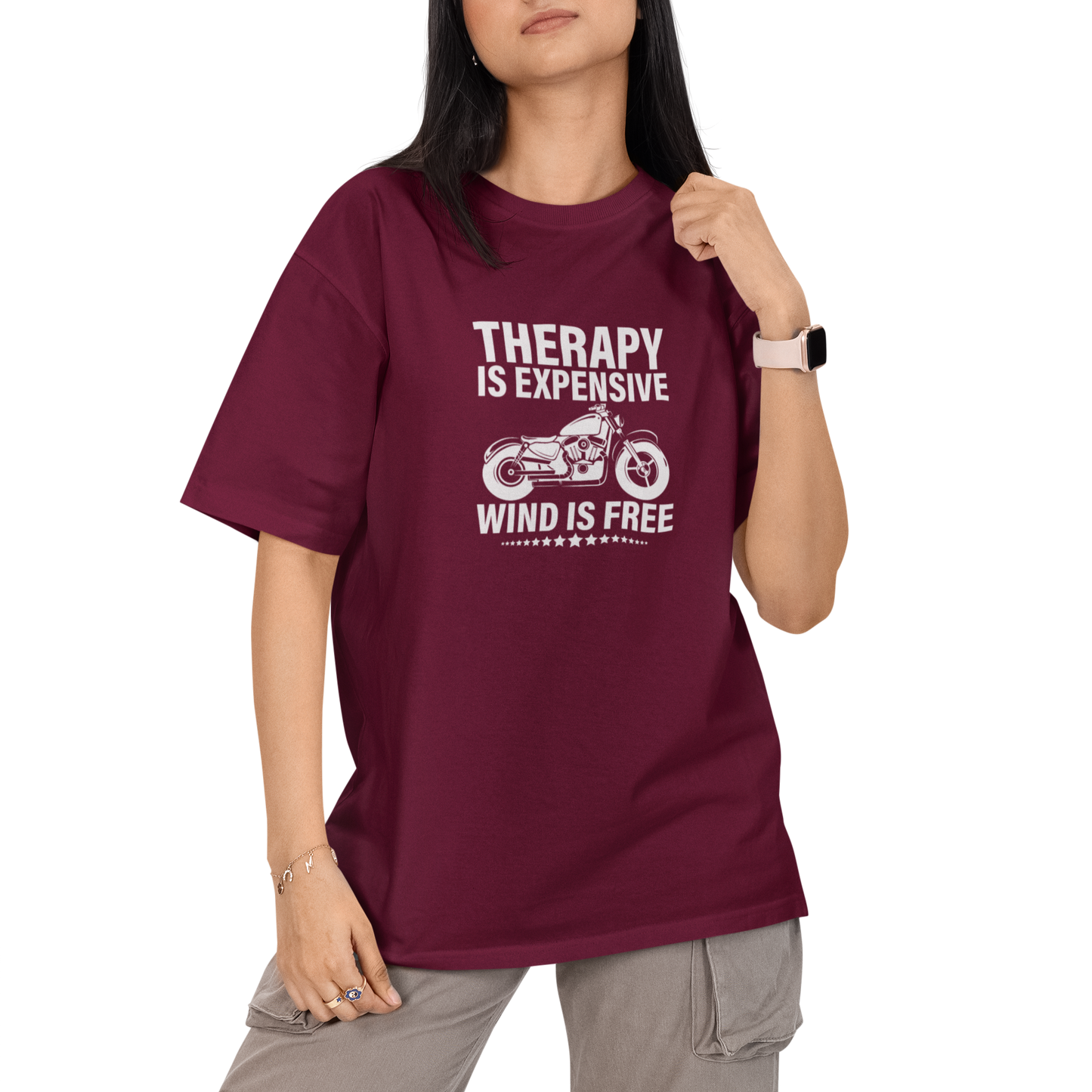 Therapy Is Expensive Wind Is Free Unisex Oversized T-Shirt