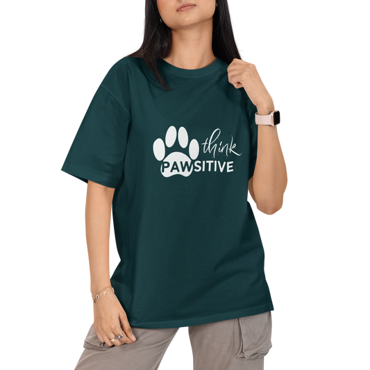 Think Pawsitive Unisex Oversized T-Shirt