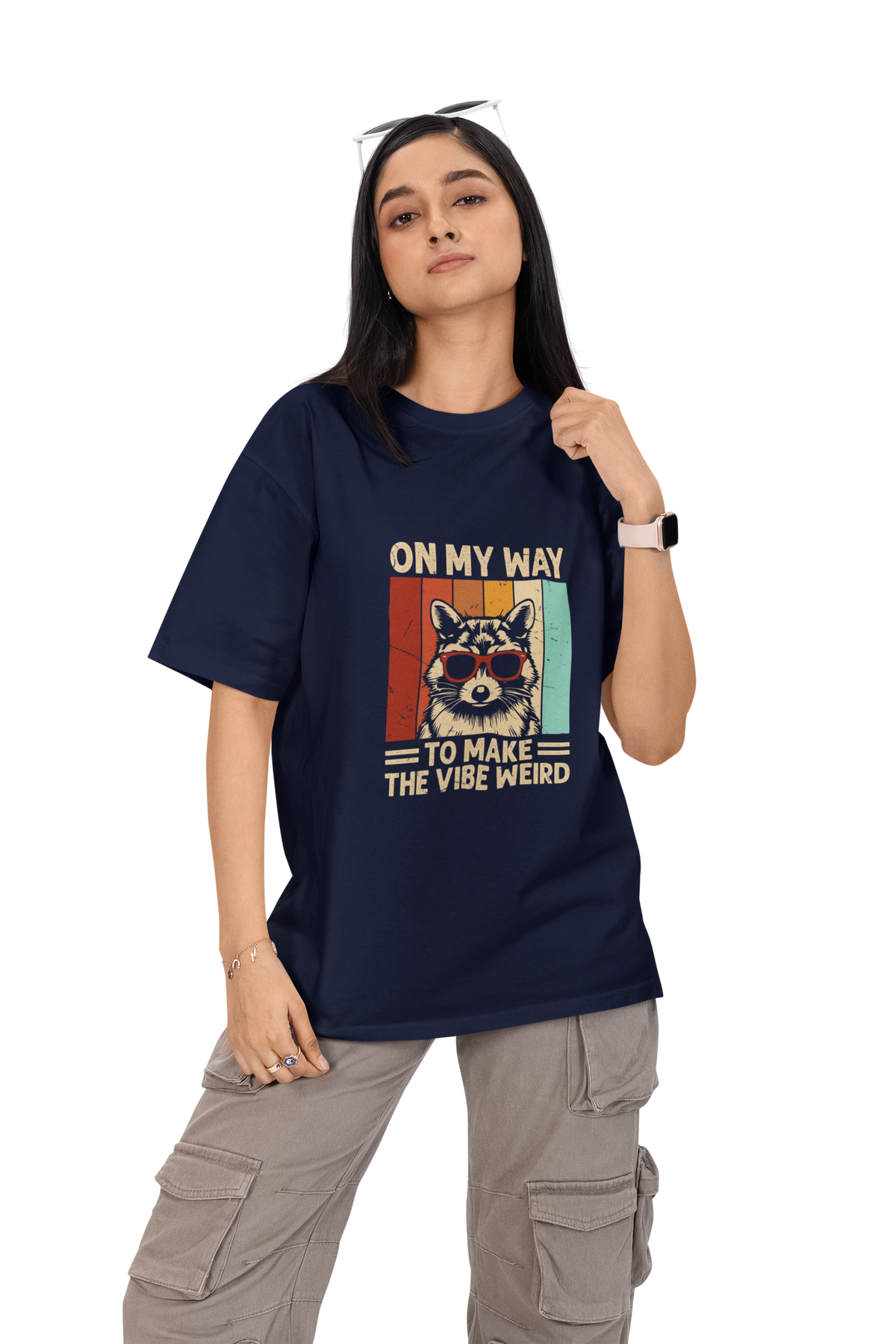 On My Way To Make The Vibe Weird Unisex Oversized T-Shirt