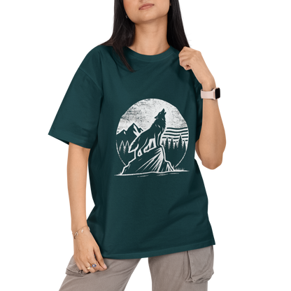 Howling Wolf Unisex Oversized T-Shirt