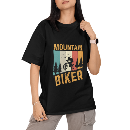 Mountain Biker Unisex Oversized T-Shirt