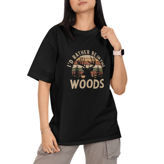 I'd Rather Be In The Woods Unisex Oversized T-Shirt