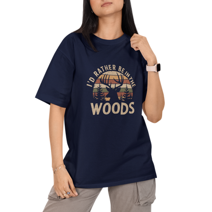 I'd Rather Be In The Woods Unisex Oversized T-Shirt