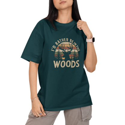 I'd Rather Be In The Woods Unisex Oversized T-Shirt