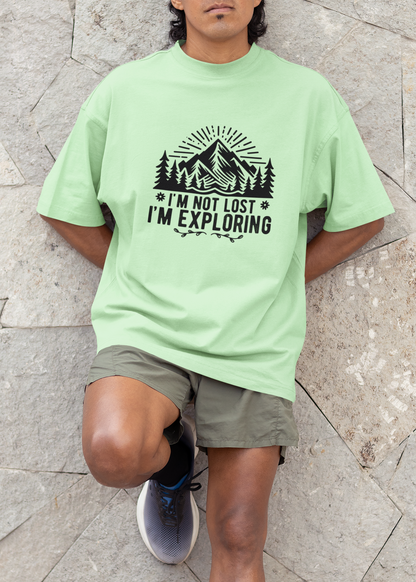 Im Not Lost Im Exploring Unisex Terry Oversized T-Shirt