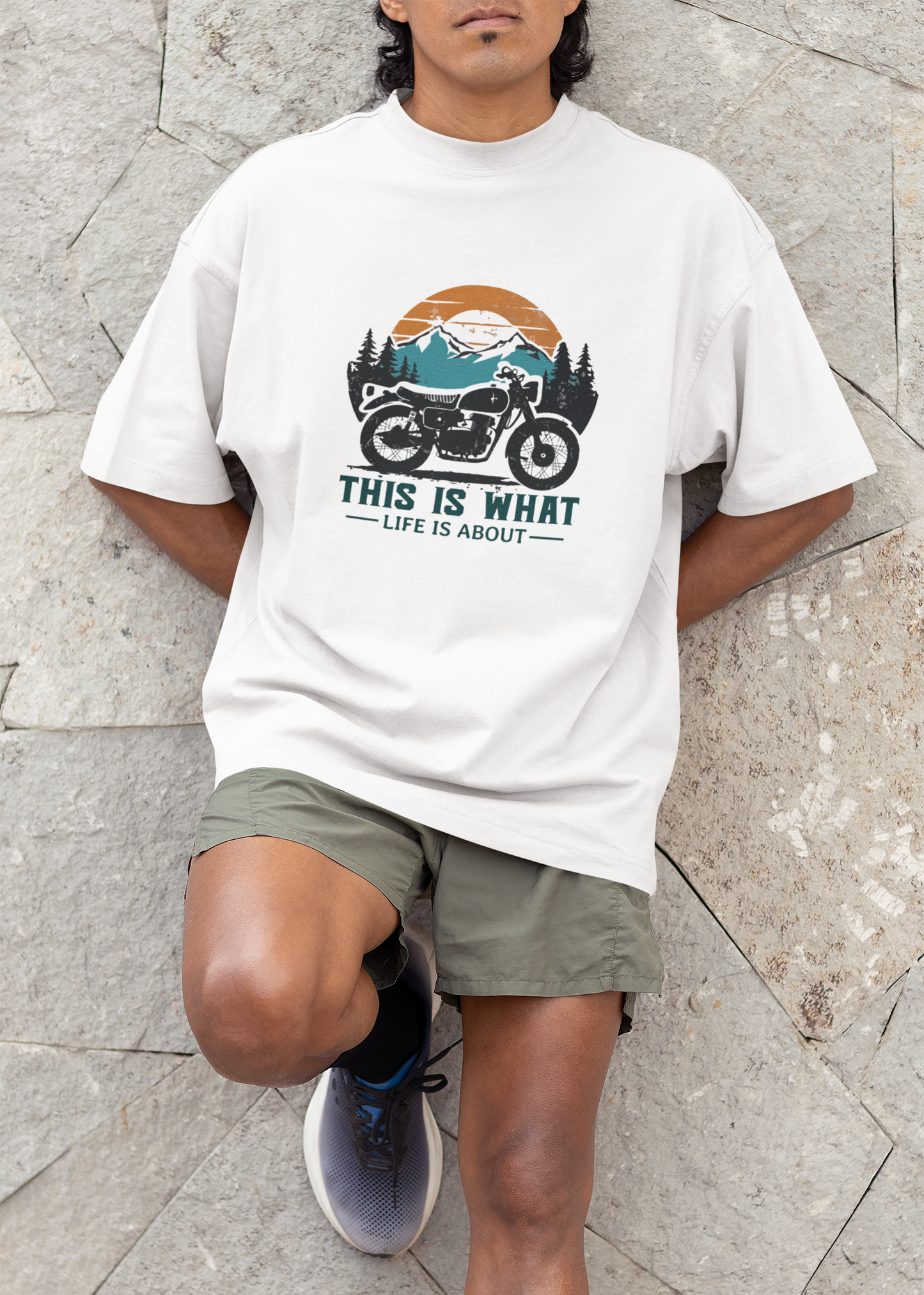 Biker Unisex Terry Oversized T-Shirt