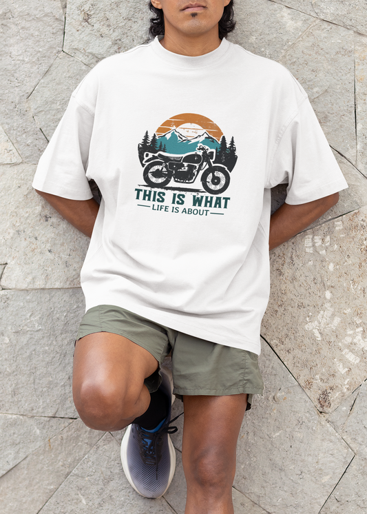 Biker Unisex Terry Oversized T-Shirt