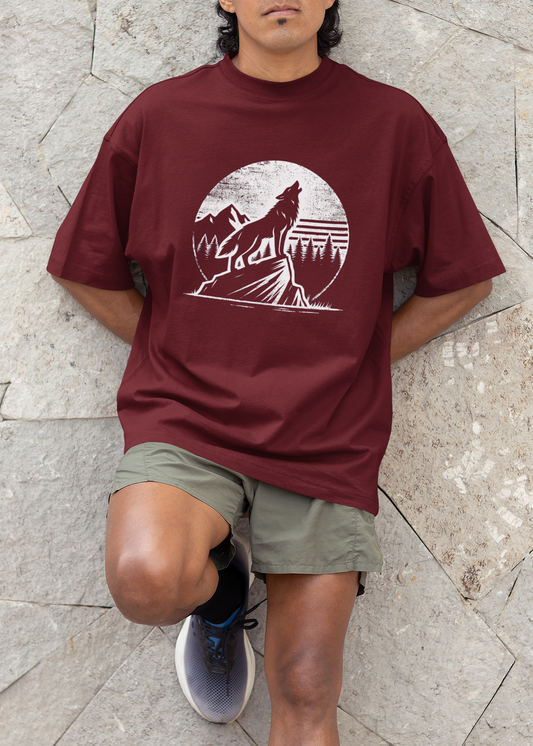 Wolf Unisex Terry Oversized T-Shirt