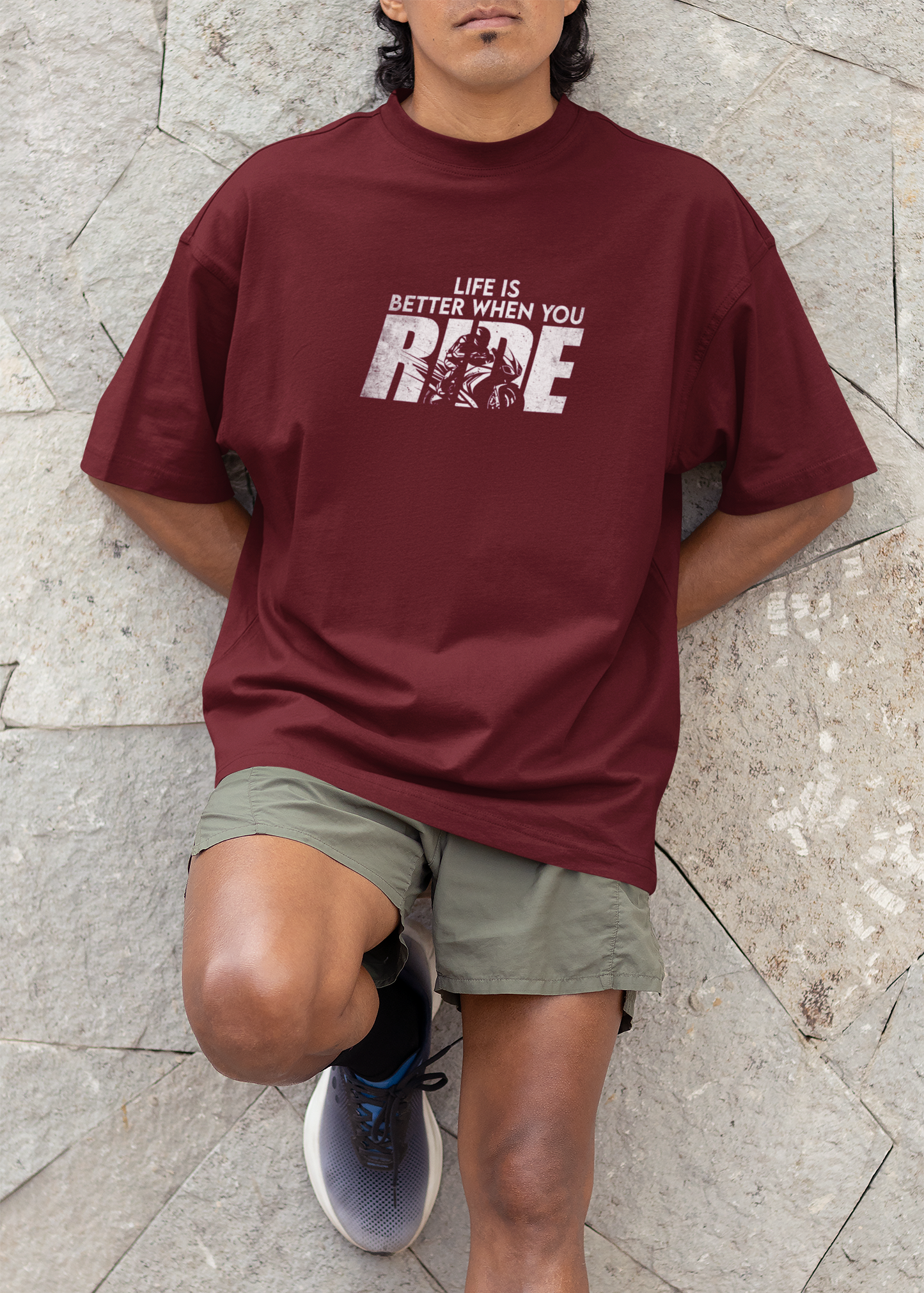 Life Is Better When You Ride Unisex Terry Oversized T-Shirt