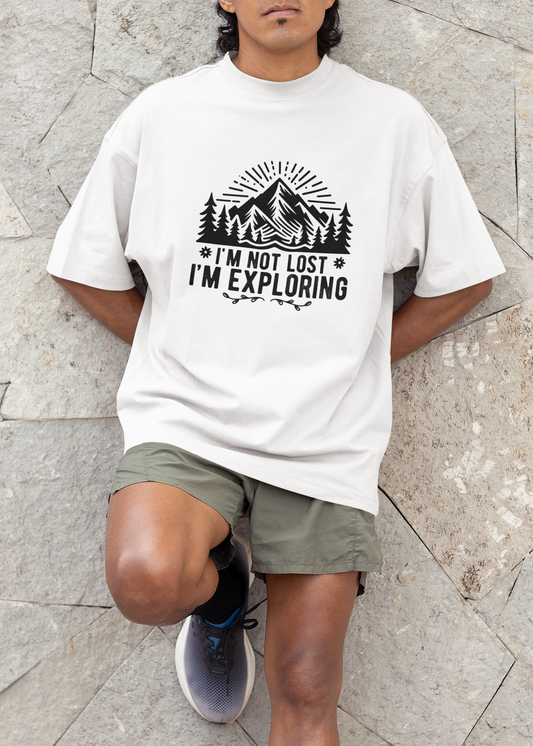 Im Not Lost Im Exploring Unisex Terry Oversized T-Shirt