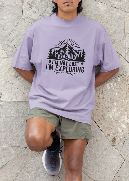 Im Not Lost Im Exploring Unisex Terry Oversized T-Shirt