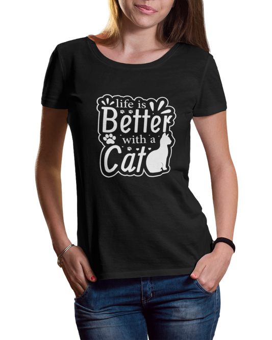 Life Is Better With A Cat Women's Classic T-Shirt
