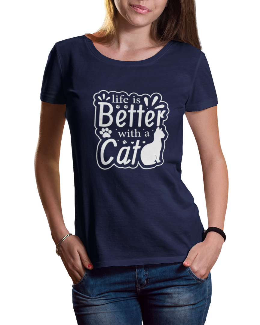 Life Is Better With A Cat Women's Classic T-Shirt