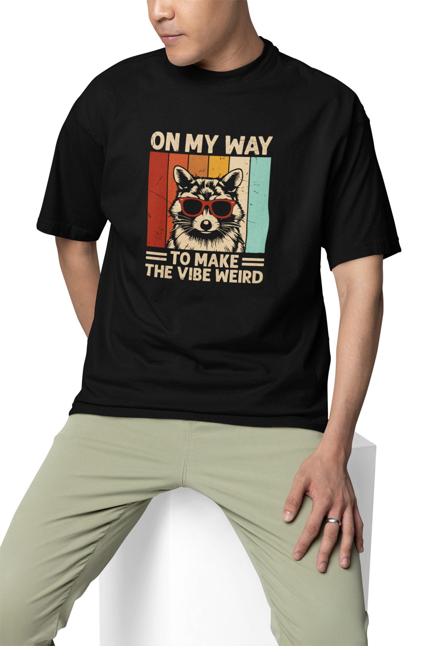 On My Way To Make The Vibe Weird Unisex Oversized T-Shirt