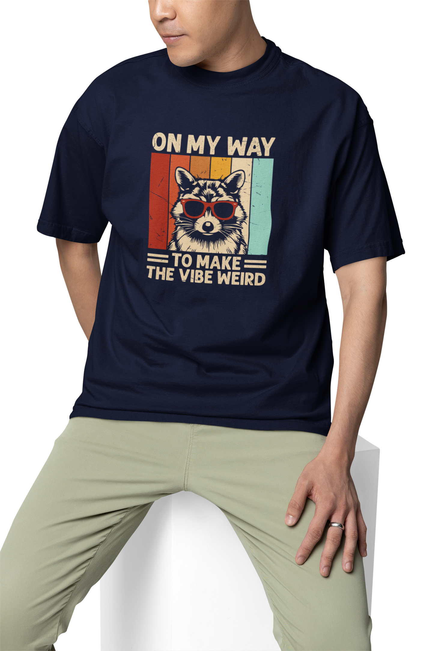 On My Way To Make The Vibe Weird Unisex Oversized T-Shirt