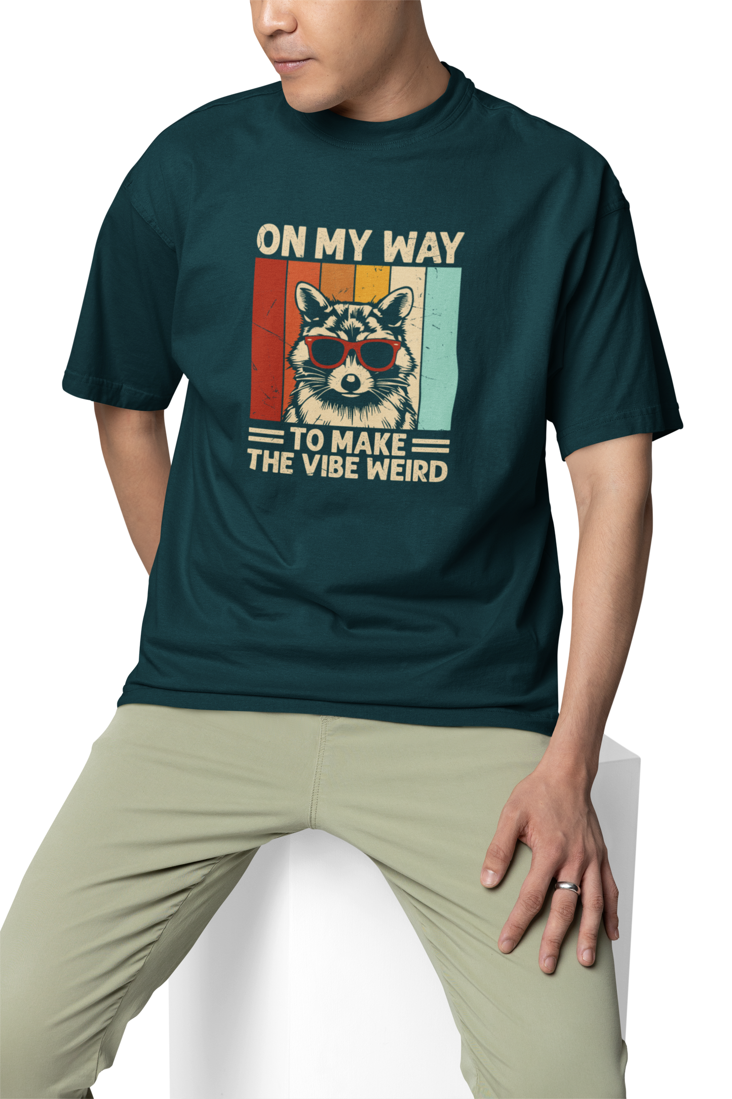 On My Way To Make The Vibe Weird Unisex Oversized T-Shirt