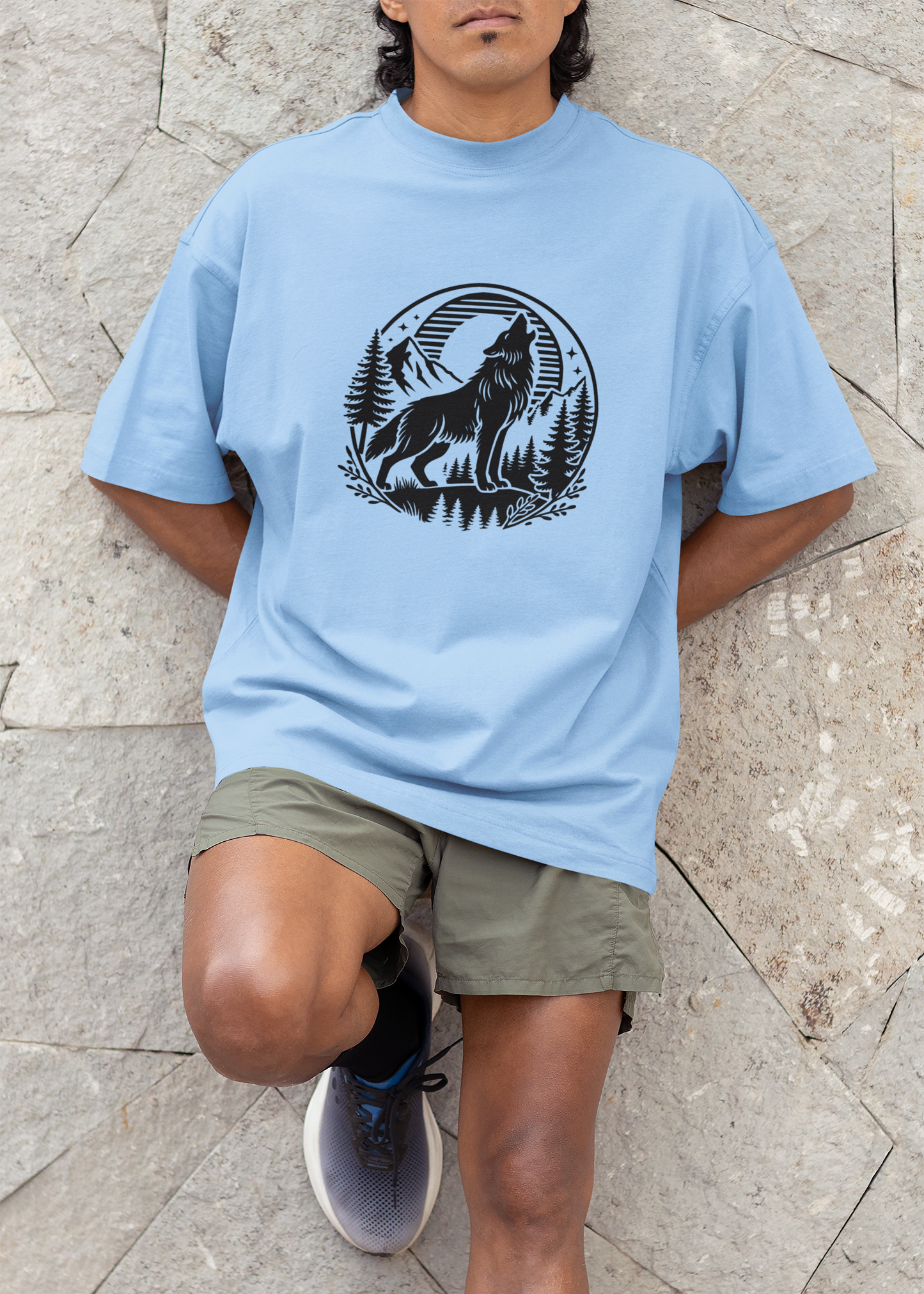Wolf Unisex Terry Oversized T-Shirt