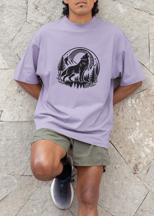 Wolf Unisex Terry Oversized T-Shirt