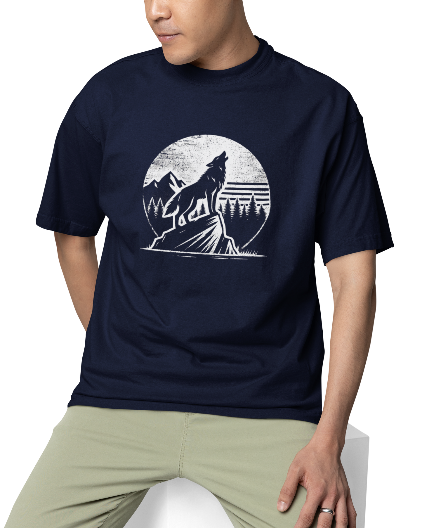 Howling Wolf Unisex Oversized T-Shirt
